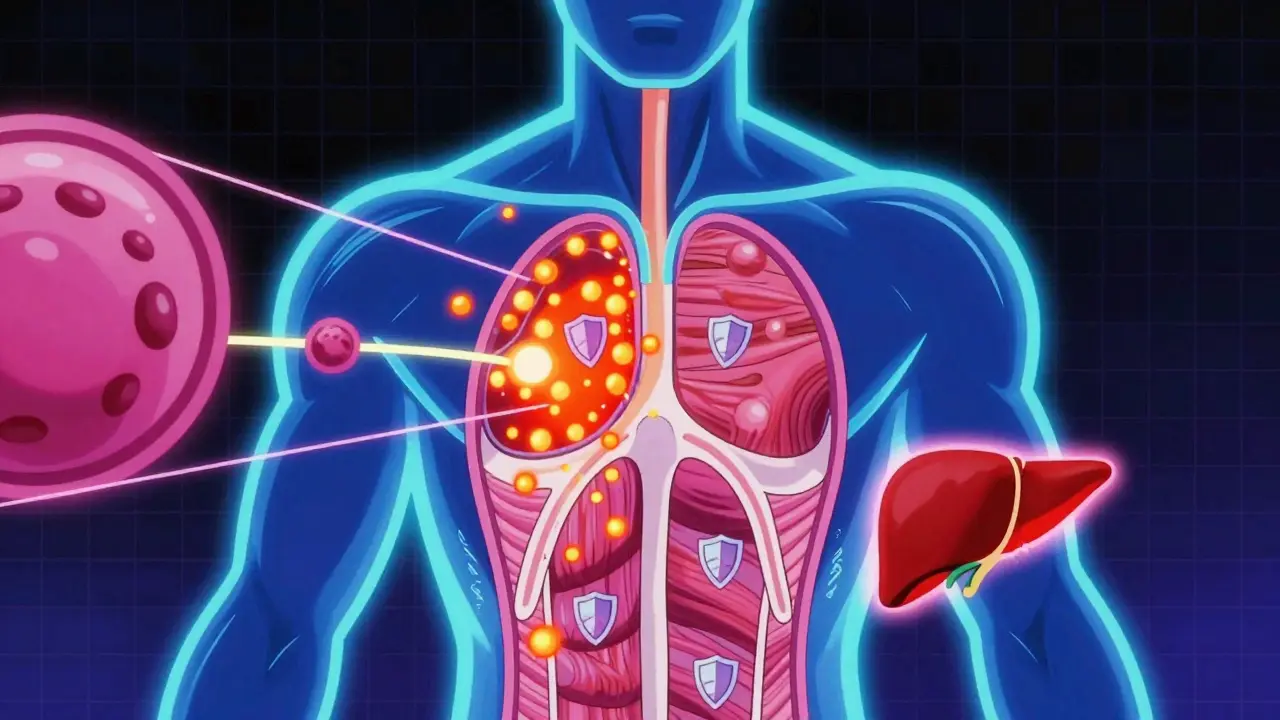 Abstract illustration of insulin resistance and glucose spike