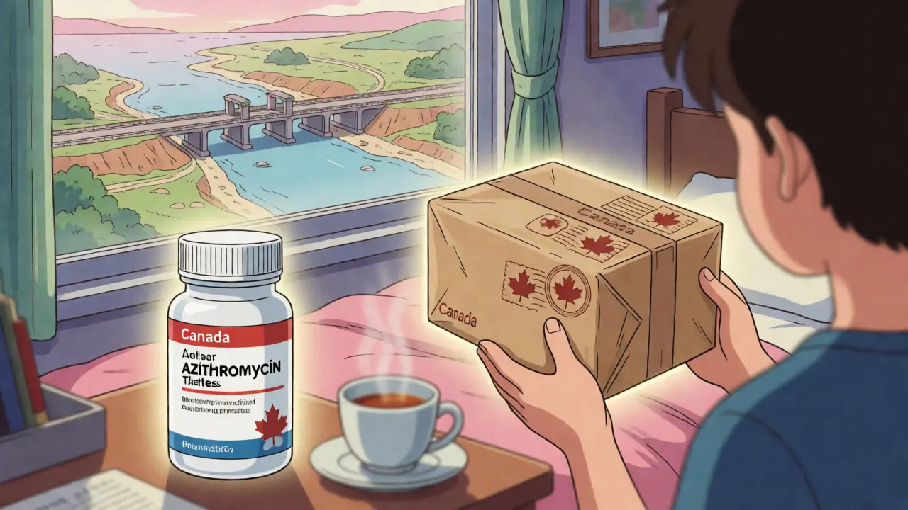 Receiving safe medication package from Canada